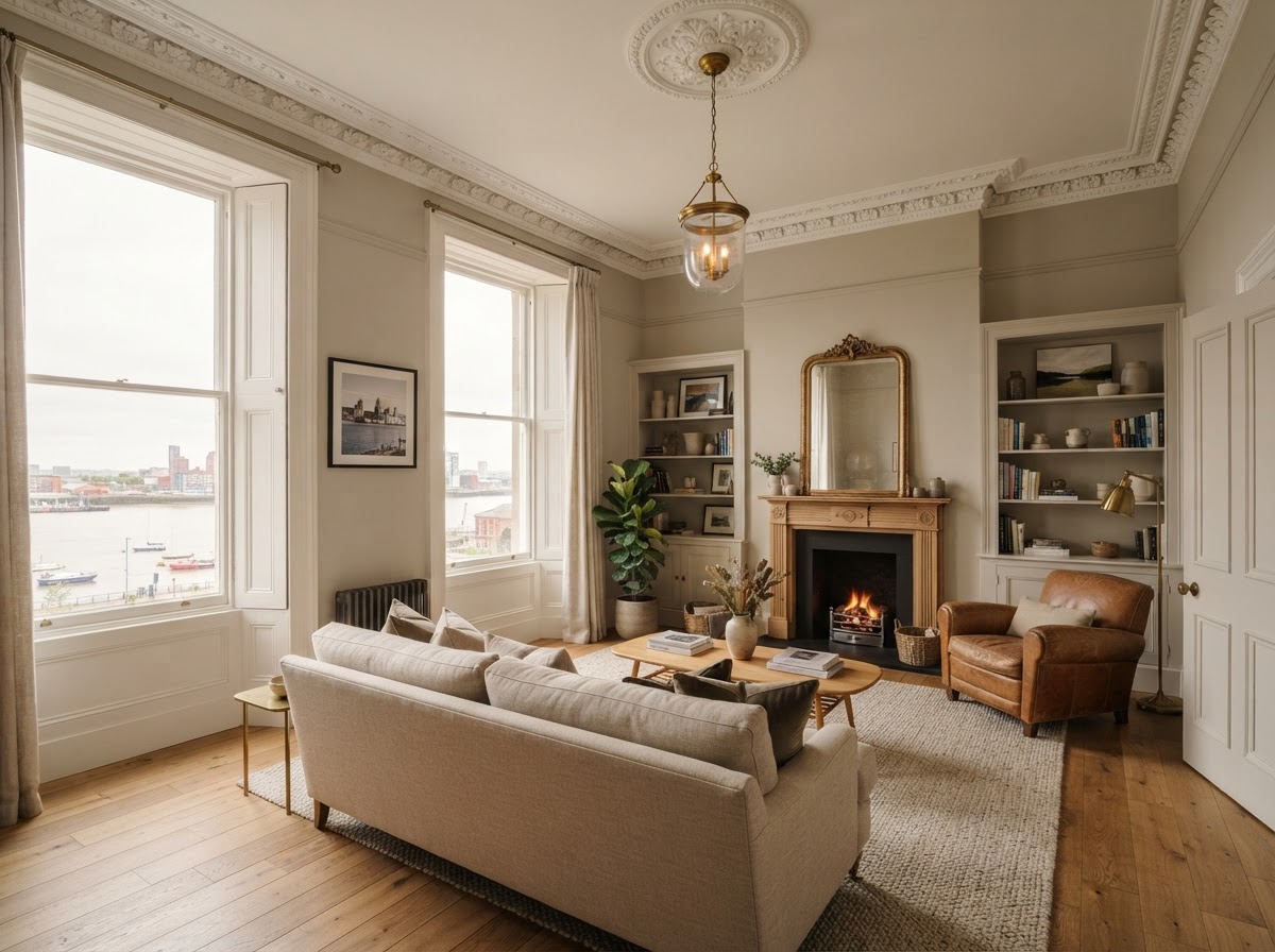 Well-presented Liverpool short-let interior, styled for guests