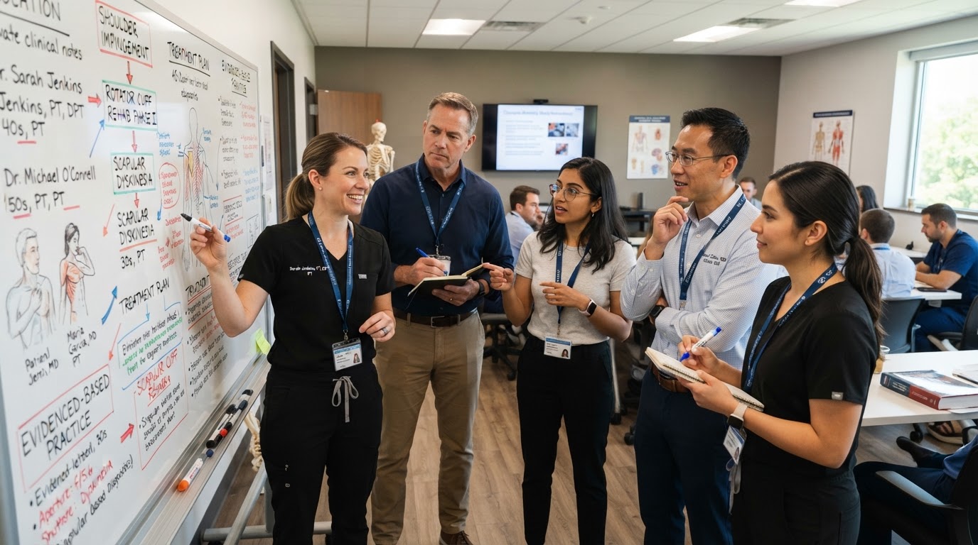 Physical therapy clinicians engaged in collaborative clinical education