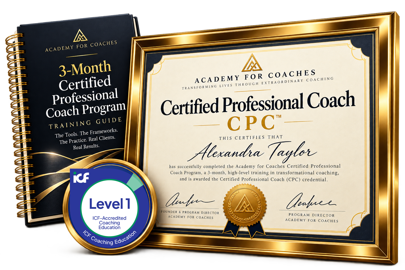 Certified Professional Coach certificate from Academy for Coaches