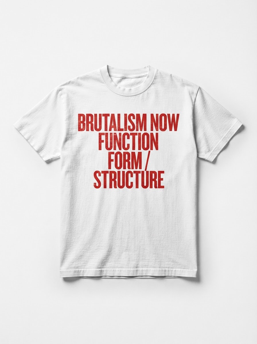 Typographic Red Tee — White graphic t-shirt