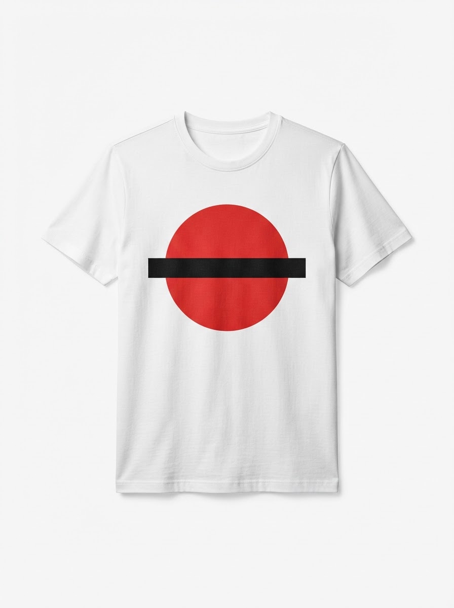 Red Circle Tee — White graphic t-shirt