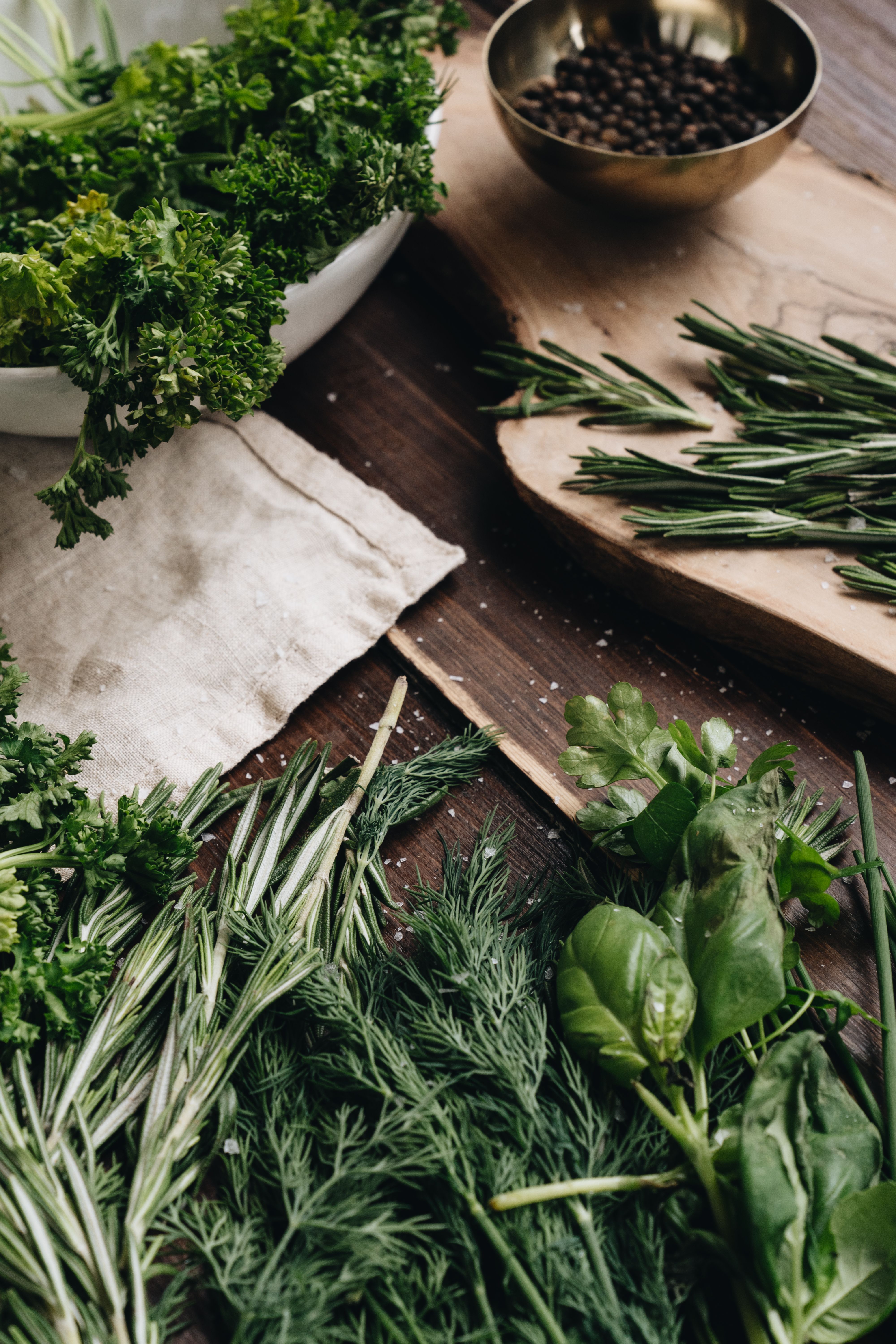 Fresh medicinal herbs, tinctures, and botanical preparations used in naturopathic medicine