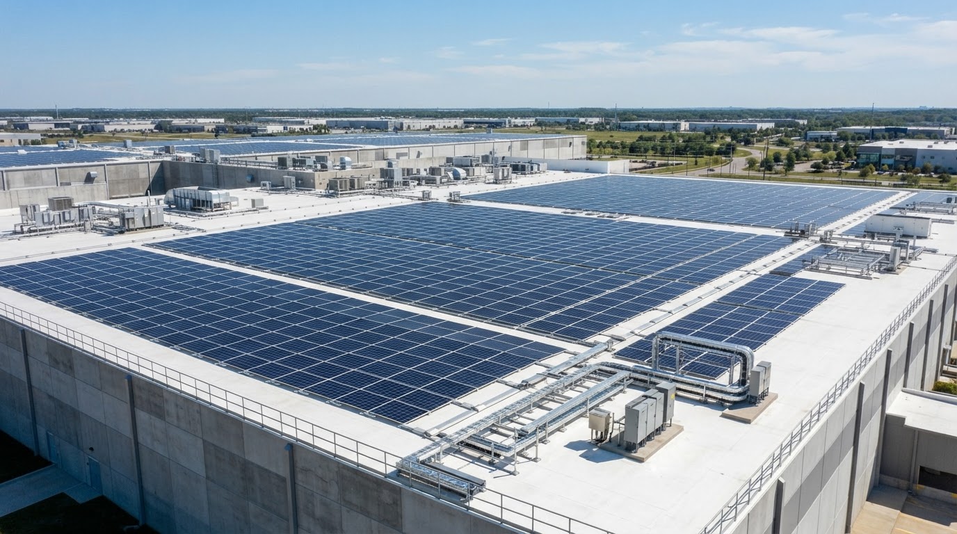 Instalación solar fotovoltaica comercial e industrial de CES Eléctrica & Renovable