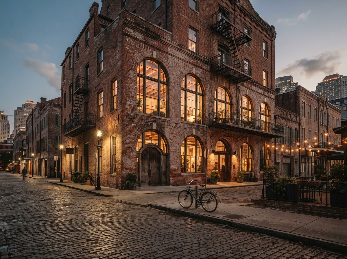 Converted red-brick warehouses in the Warehouse District.