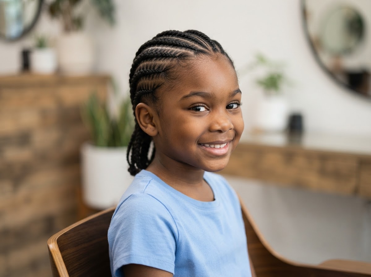 Kids' Cornrows at Honey Bel Hair Fort Worth