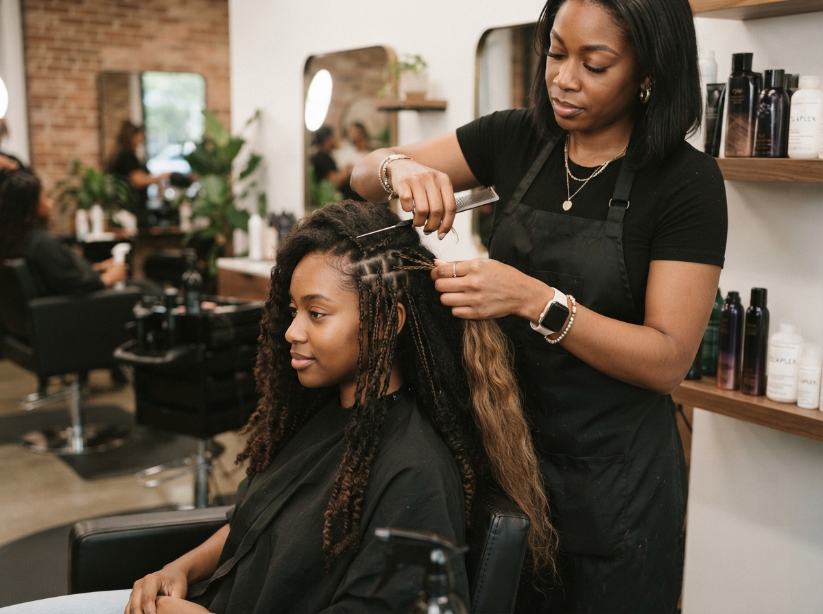 Hair Takedown at Honey Bel Hair Fort Worth