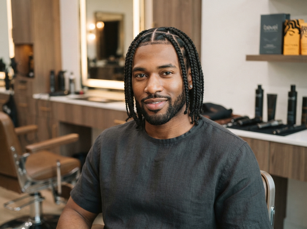 Men's Box Braids at Honey Bel Hair Fort Worth