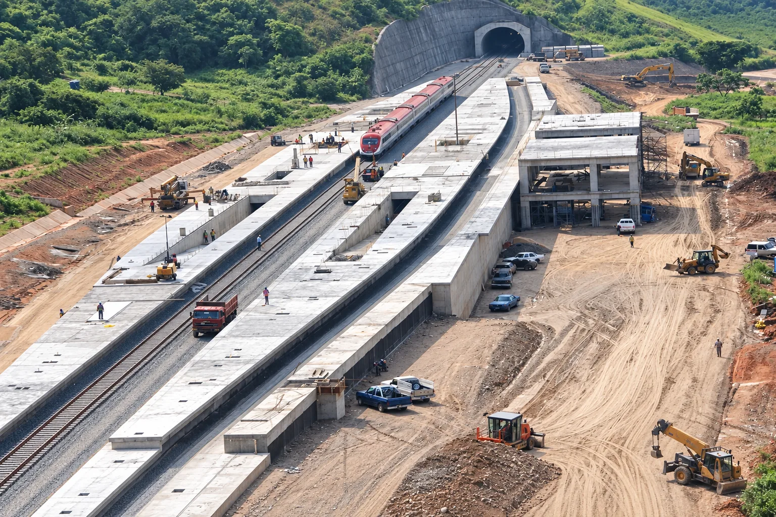 Sistema Ferroviario Central — Obras Civiles y Movimiento de Tierras, Puerto Cabello – La Encrucijada
