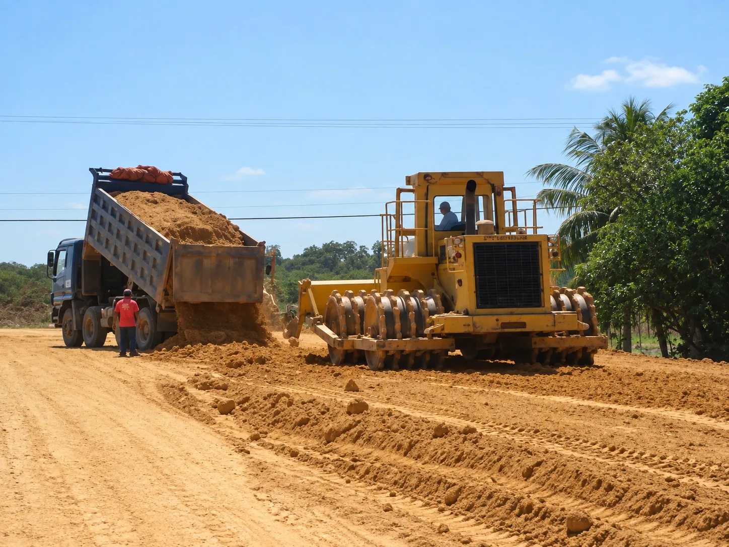Vaciado de Terraplén & Compactador Pata de Cabra