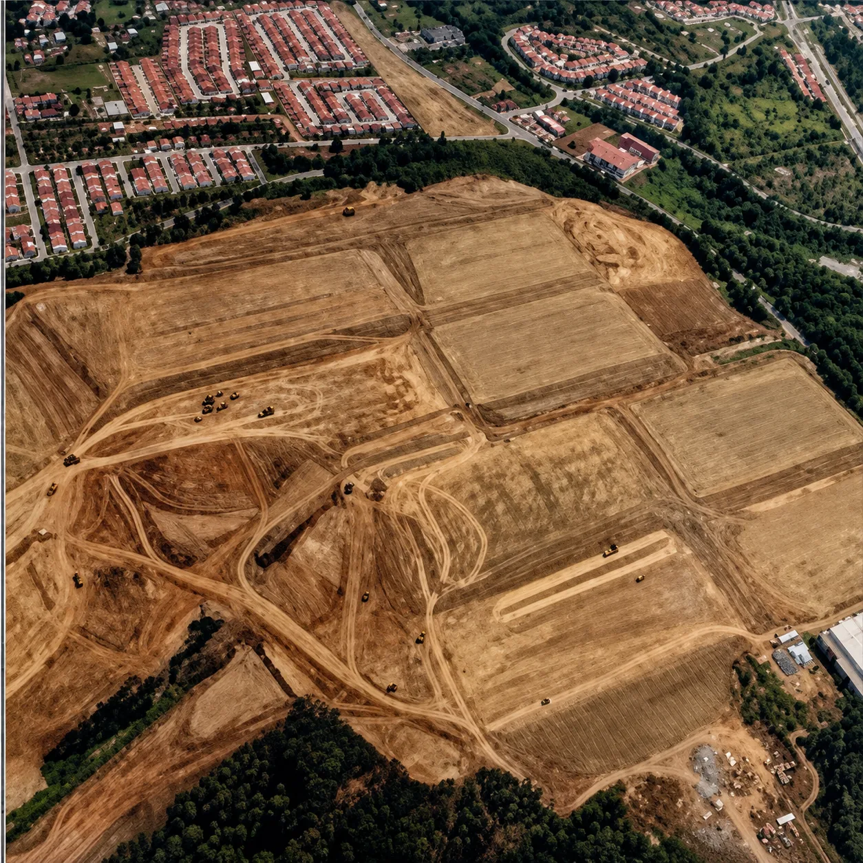Desarrollo Ciudad Zamora — Desmonte y Movimiento de Tierras, Etapa I