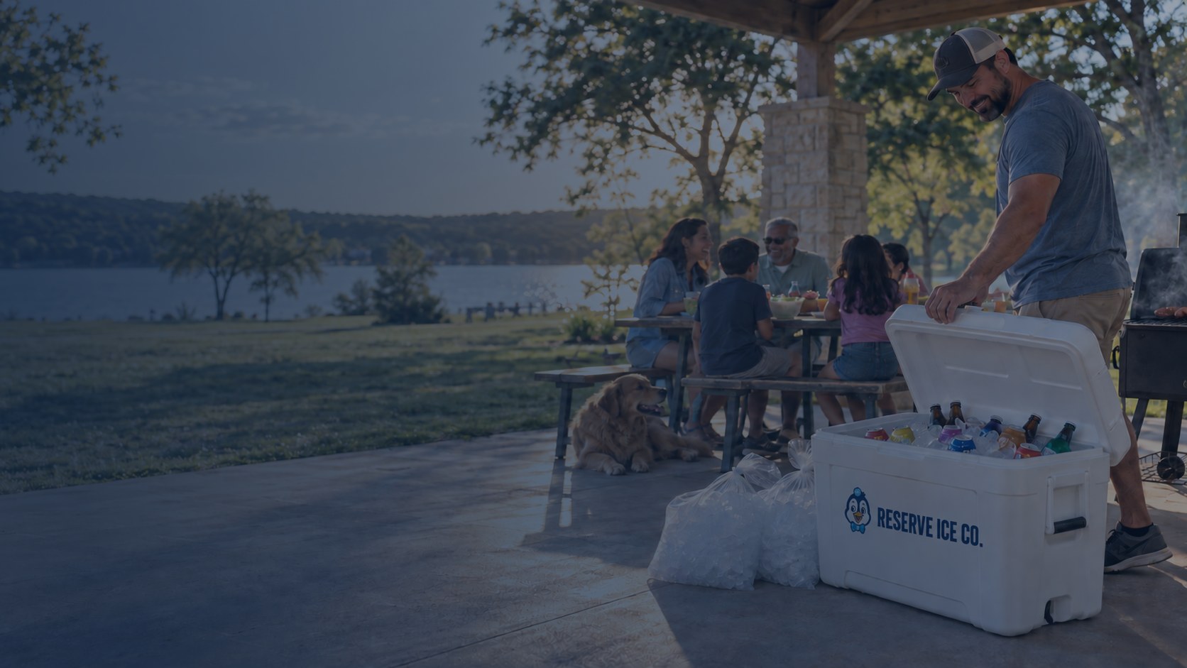 Bagged ice delivery for Benbrook lake days, park pavilions, and backyard cookouts