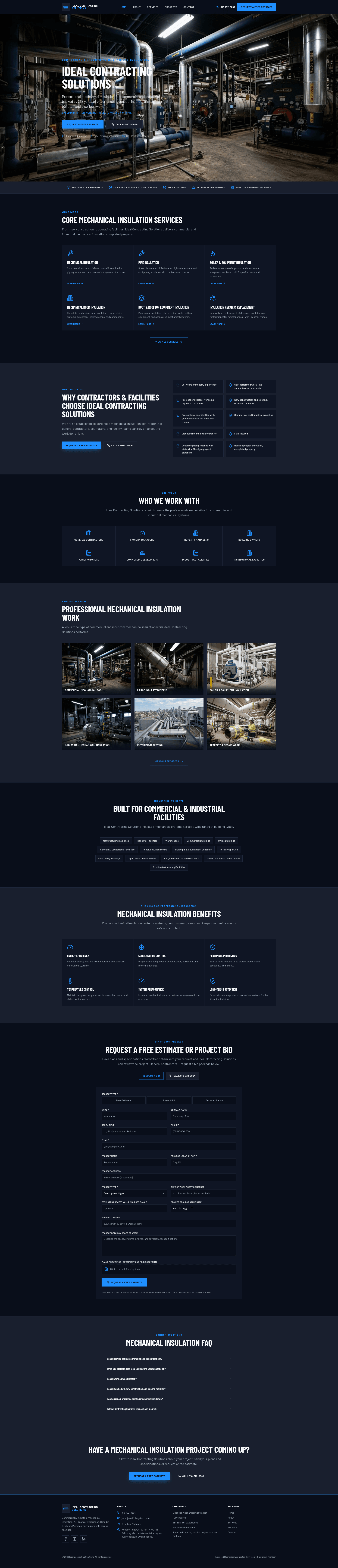 Ideal Contracting Solutions website