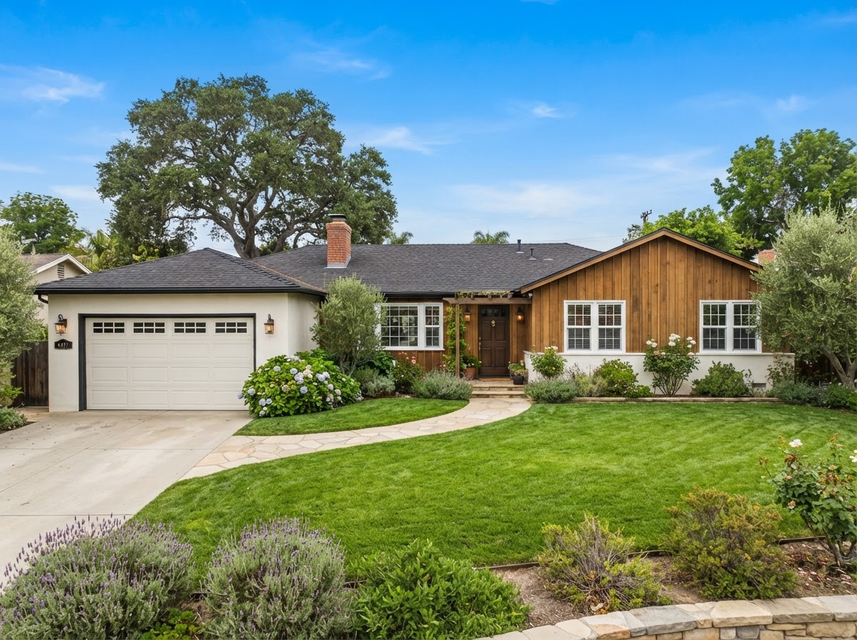 Ranch home with new vinyl windows