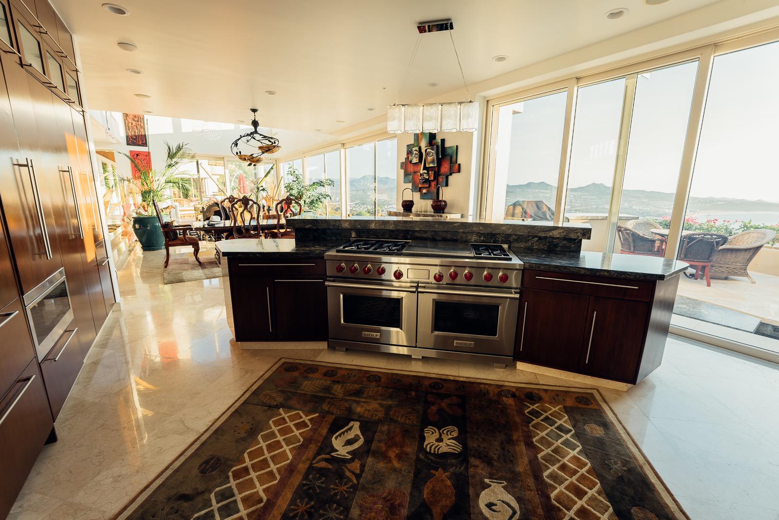 Two gourmet chef kitchens at La Diosa de la Luna