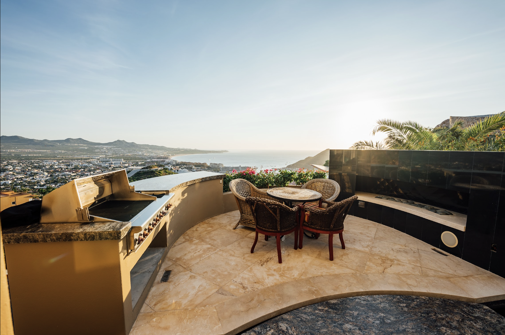 Panoramic Clifftop Barbecue Terrace & Sun-drenched Pacific Coastal Vistas