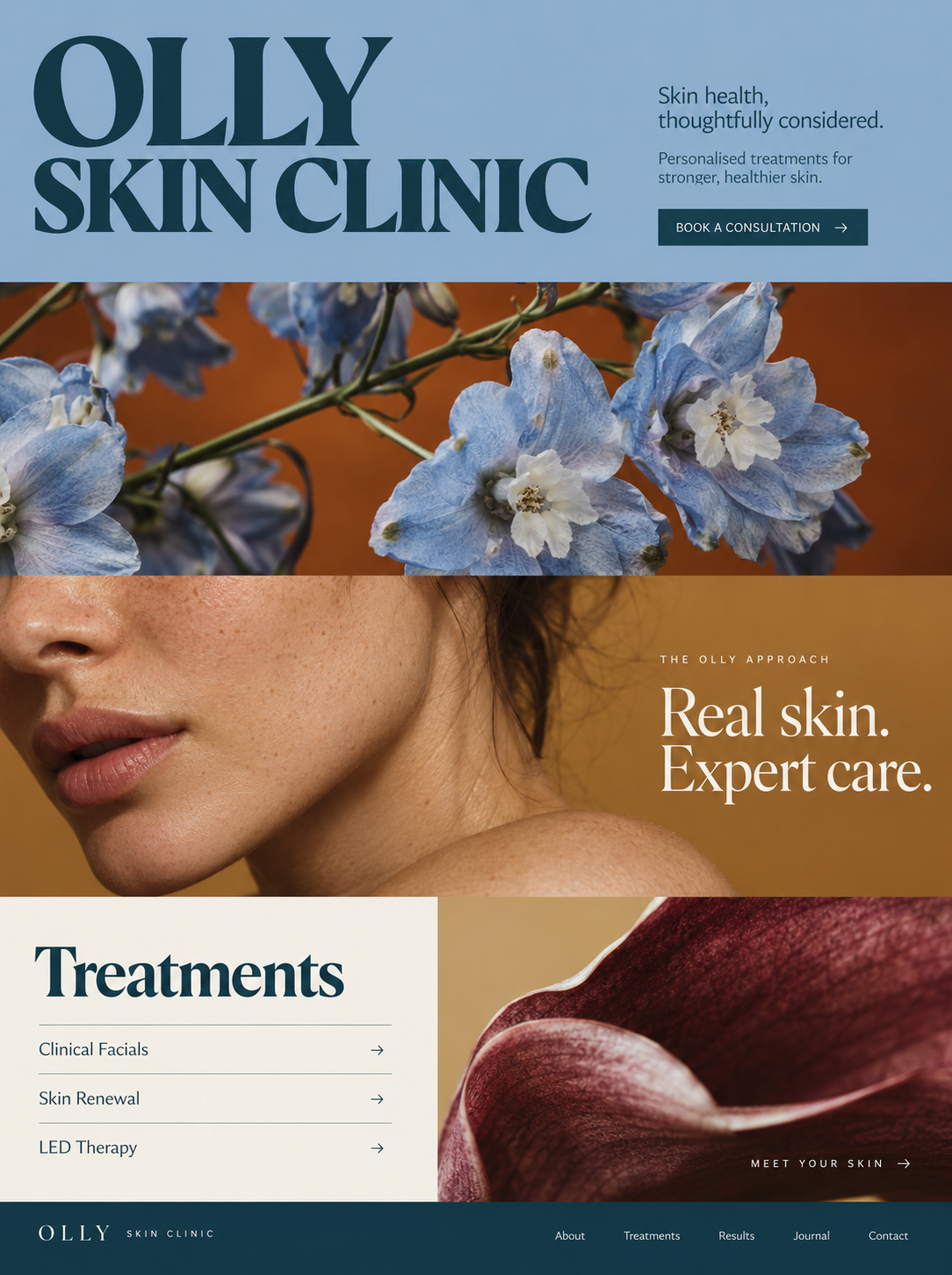 Olly Skin Clinic website makeover