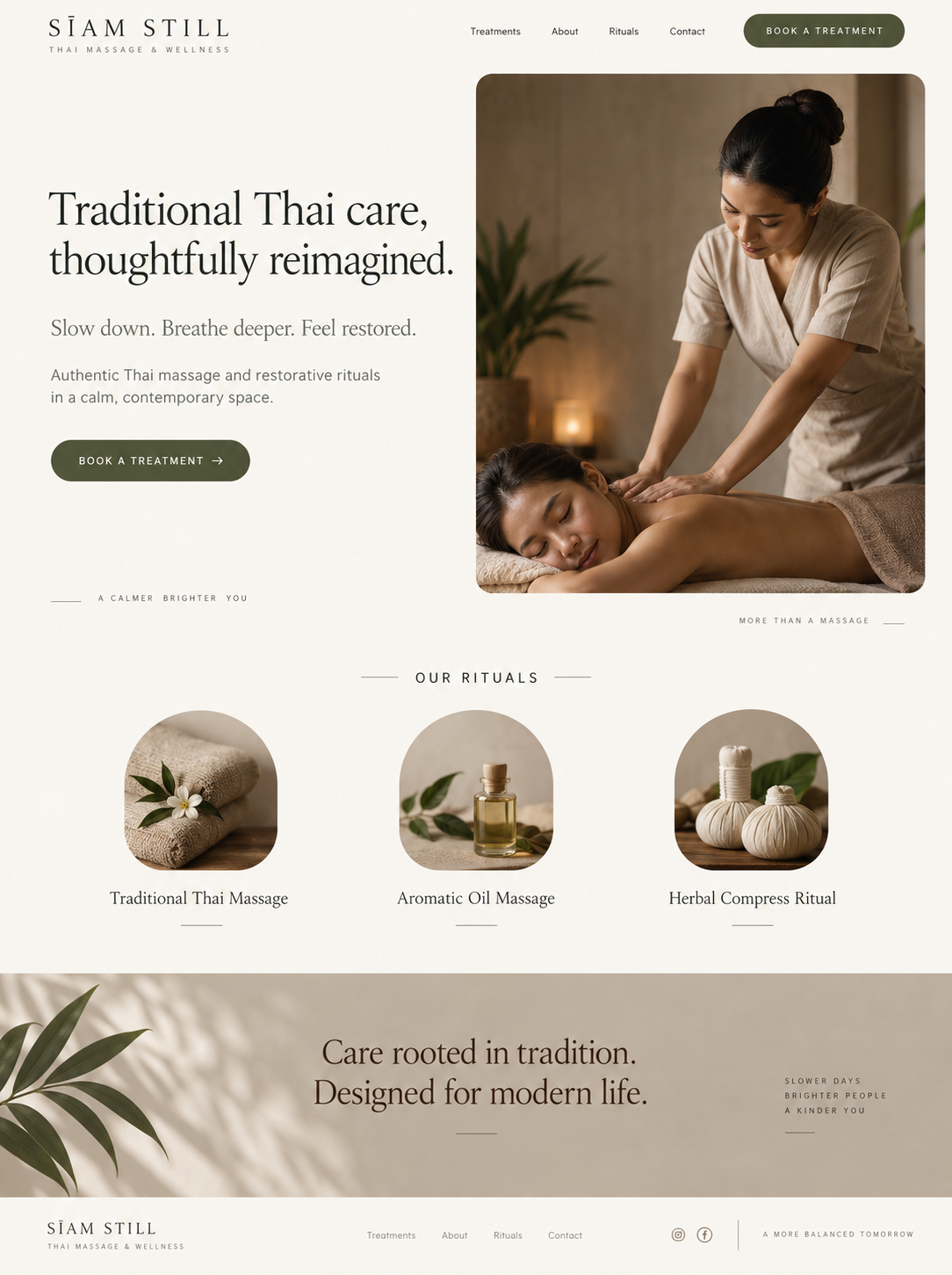 Siam Still Thai Spa website makeover