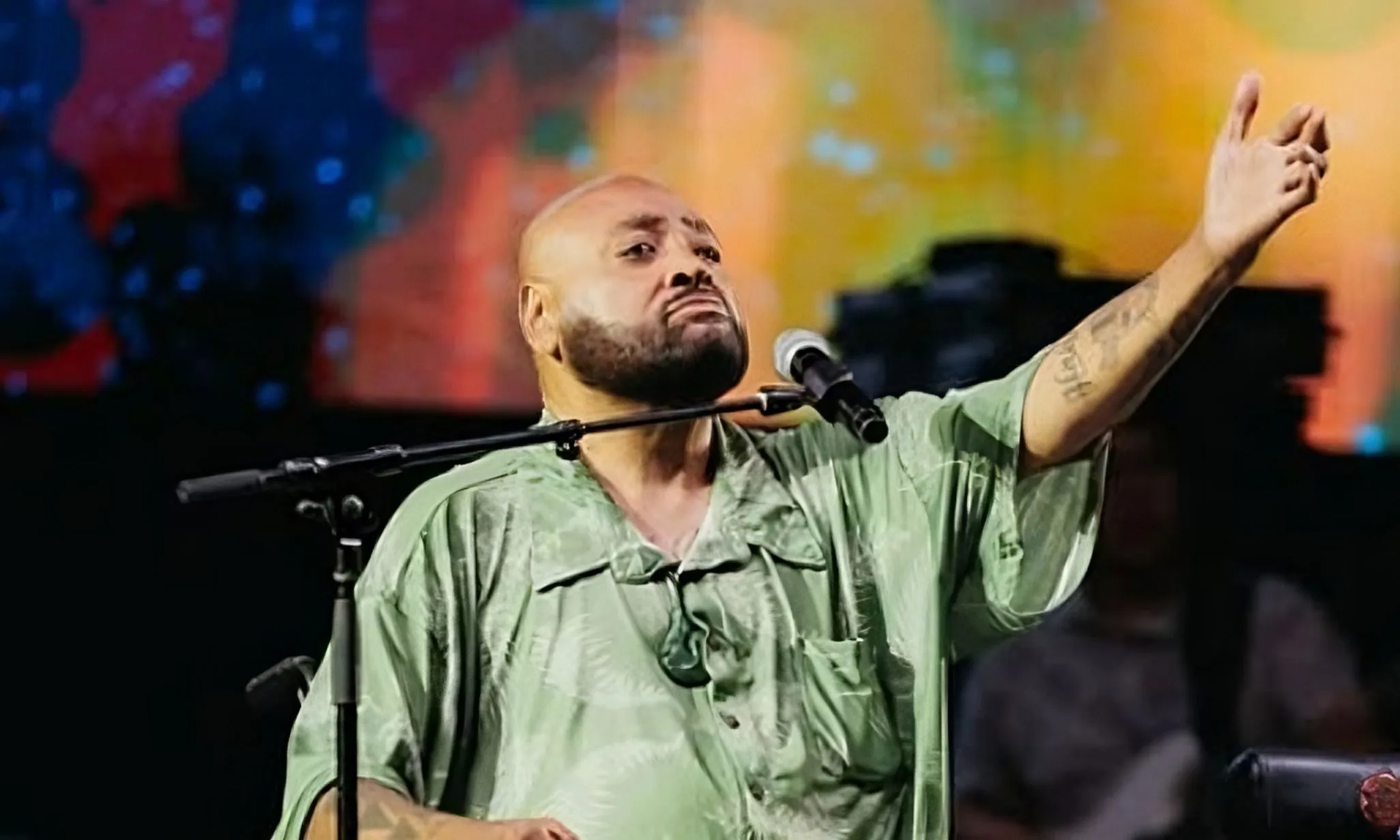 George 'FIJI' Veikoso singing live on stage