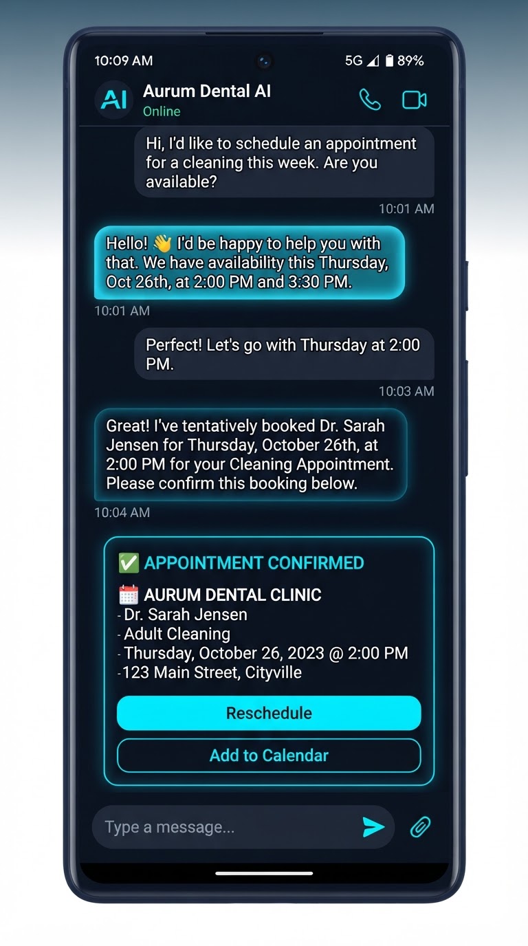 Smartphone showing AI vision analyzing a customer-uploaded photo and generating an estimate