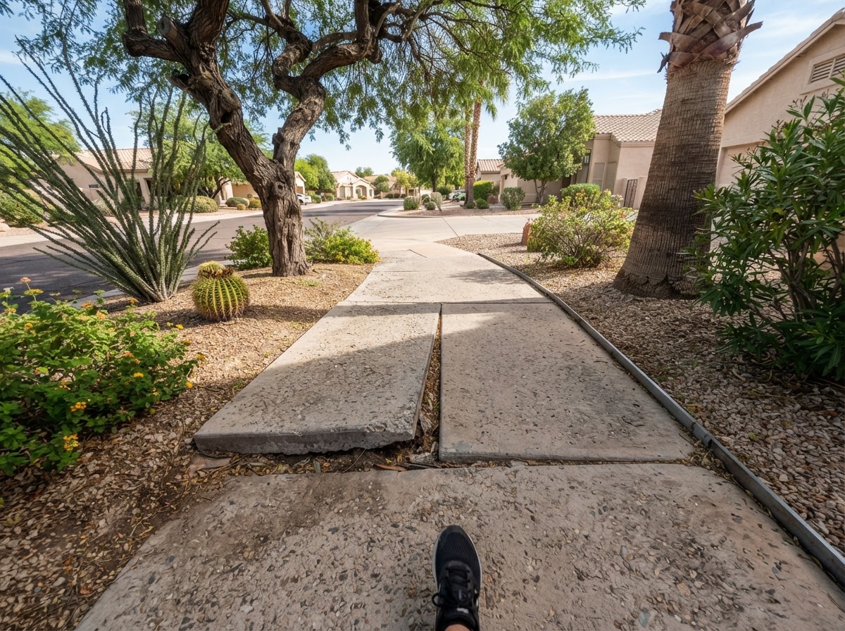 Concrete lifting equipment at a Sun Lakes residential slab