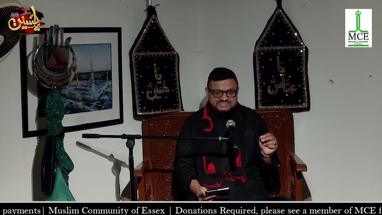 Arif Chandoo delivering a lecture at Muslim Community of Essex