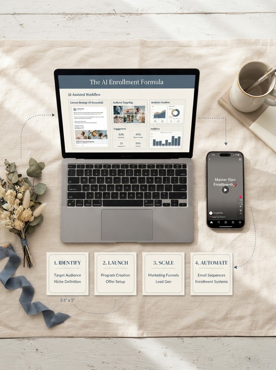 The AI Enrollment Formula product cover mockup