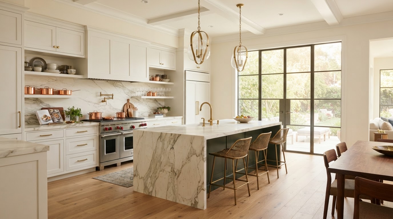Custom kitchen remodel with island and cabinetry by RSJ Construction Group