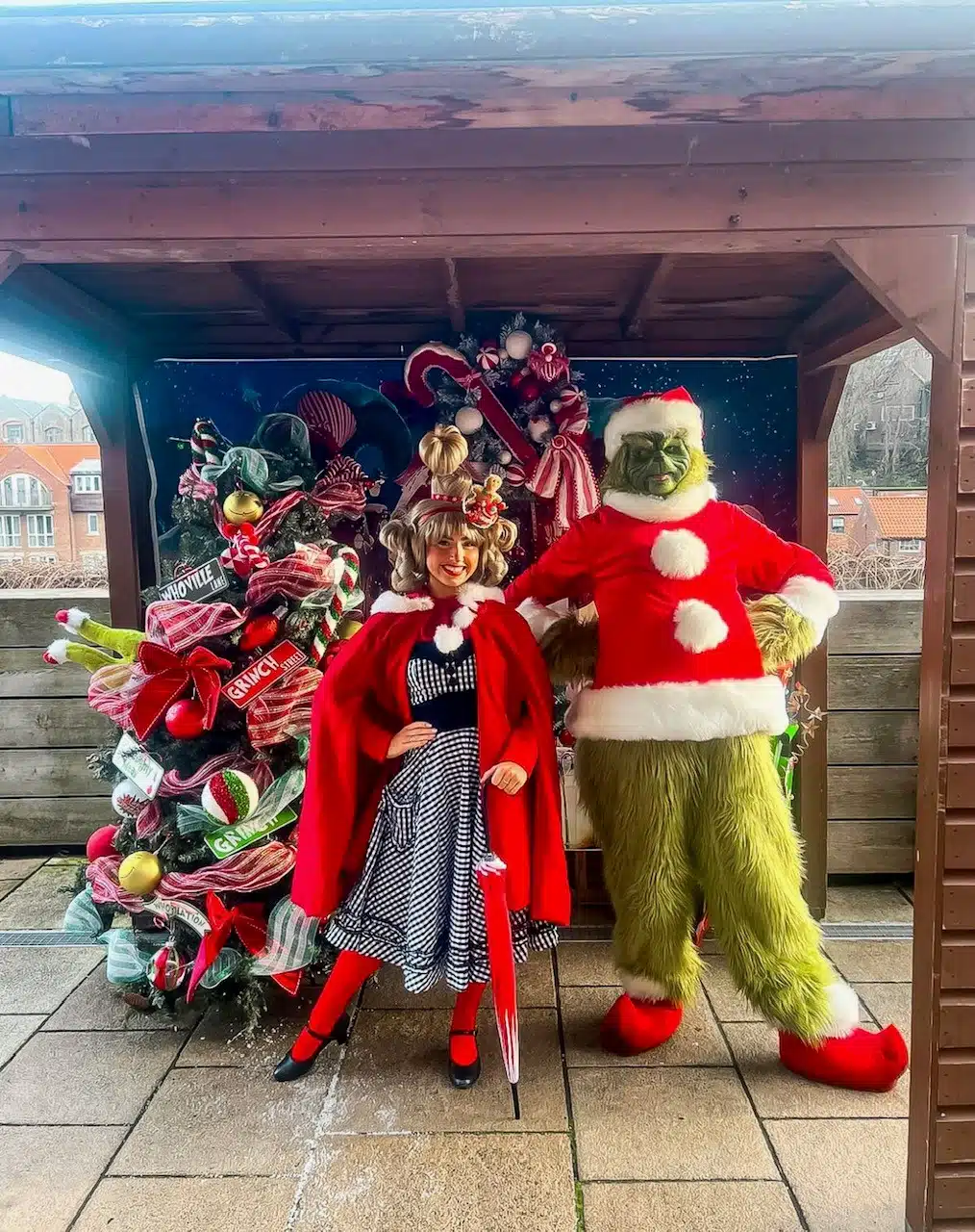The Grinch and Cindy Lou festive character visit at Parkmore Hotel