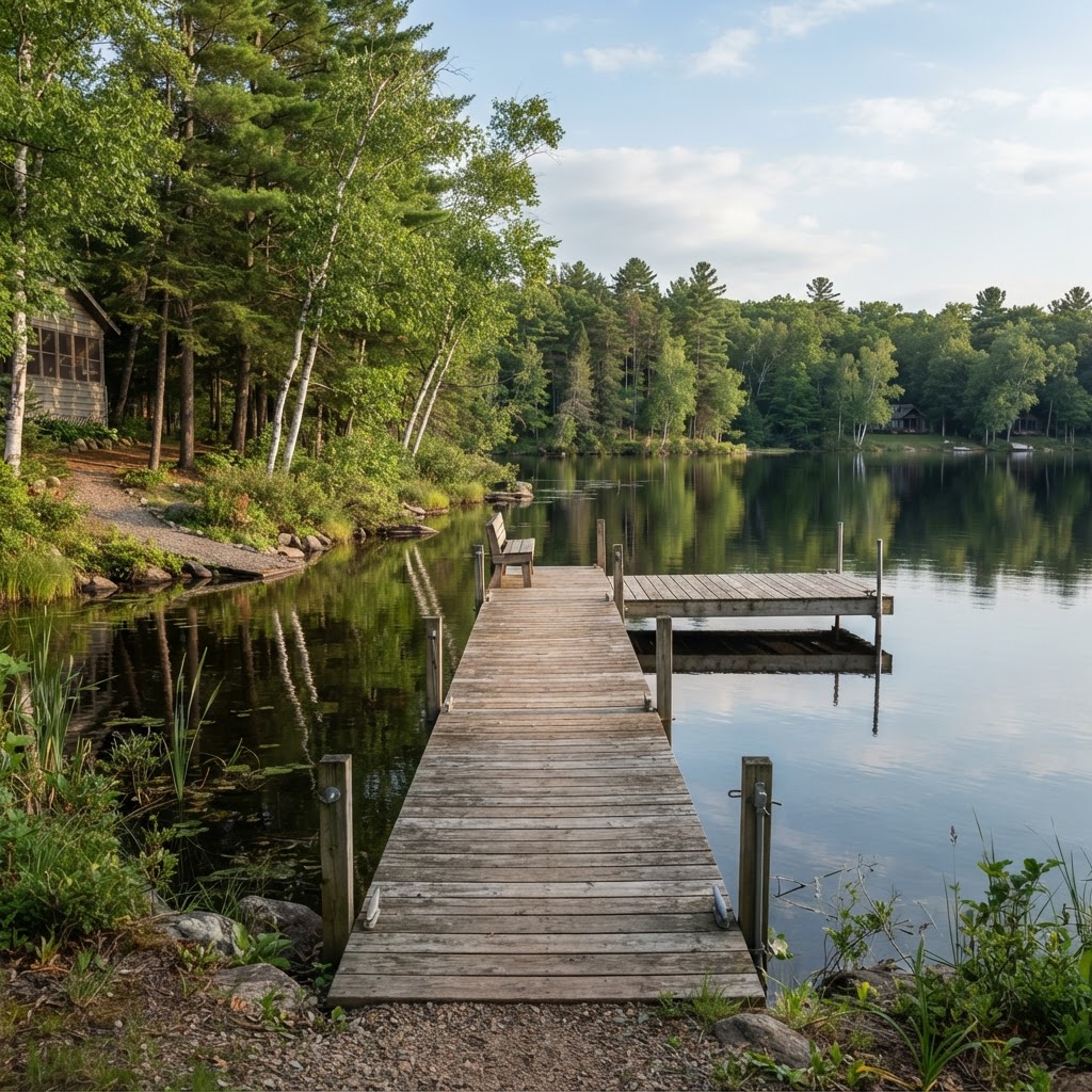 Lake and dock view from the visit