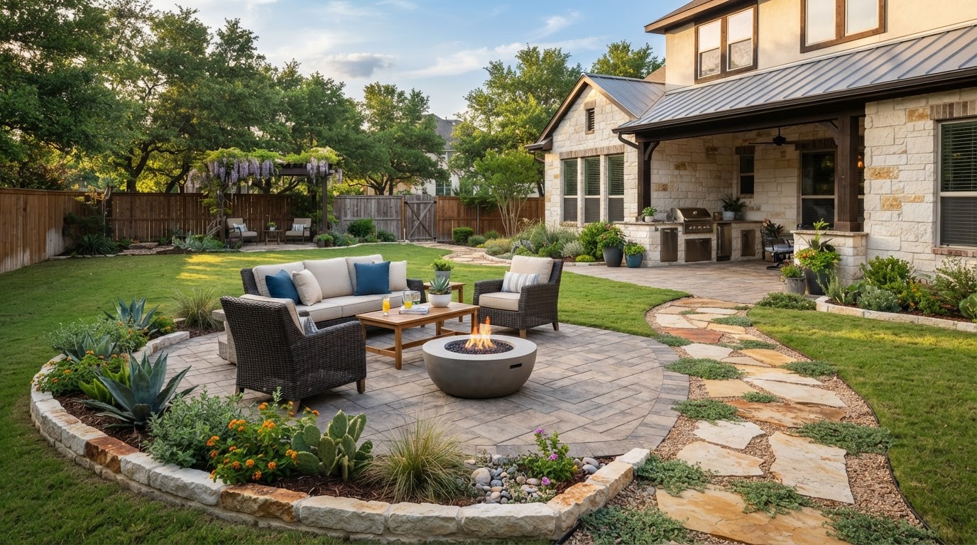 Custom Stone Patio & Landscaping