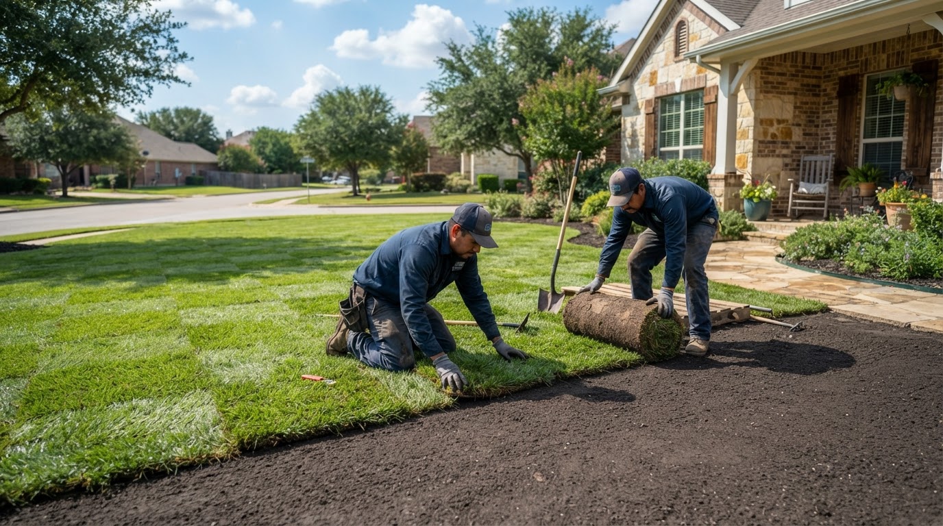 Lush Sod Installation & Garden Beds