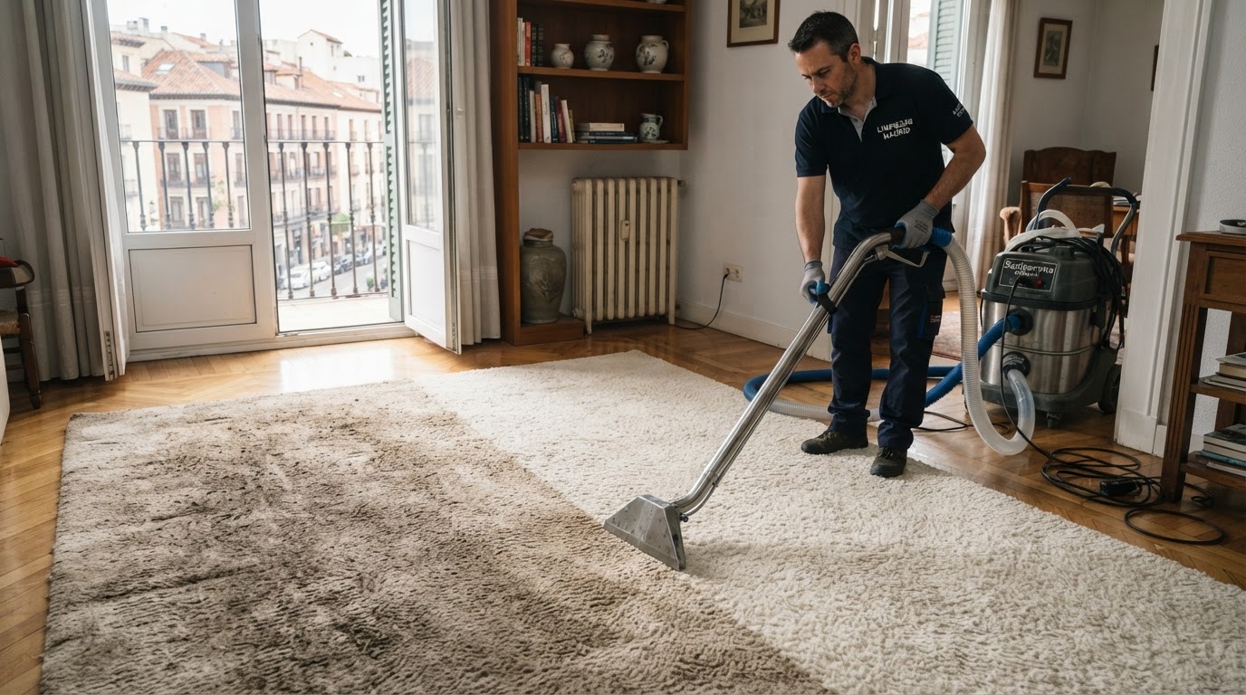 El coste de reemplazar una alfombra sucia en Madrid