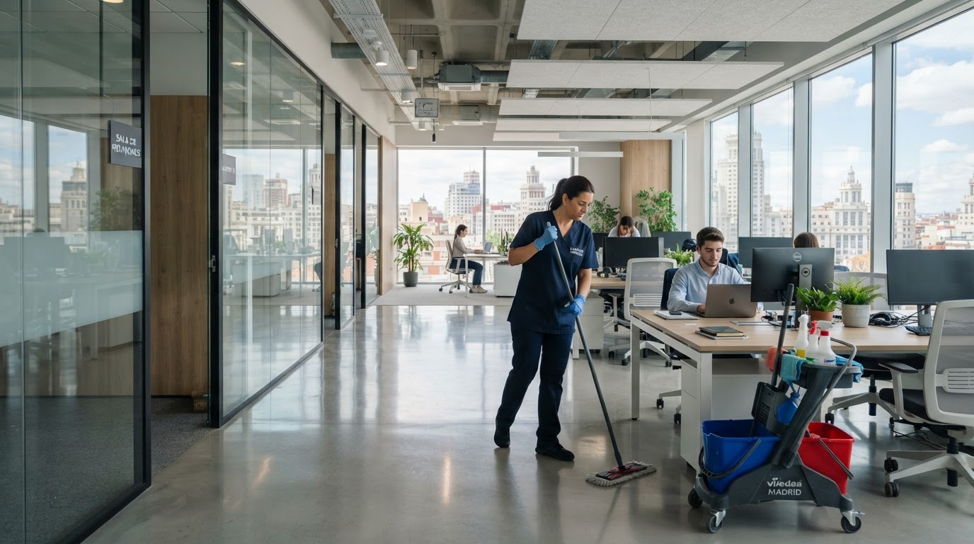 Cómo la limpieza de oficinas en Madrid afecta a la productividad