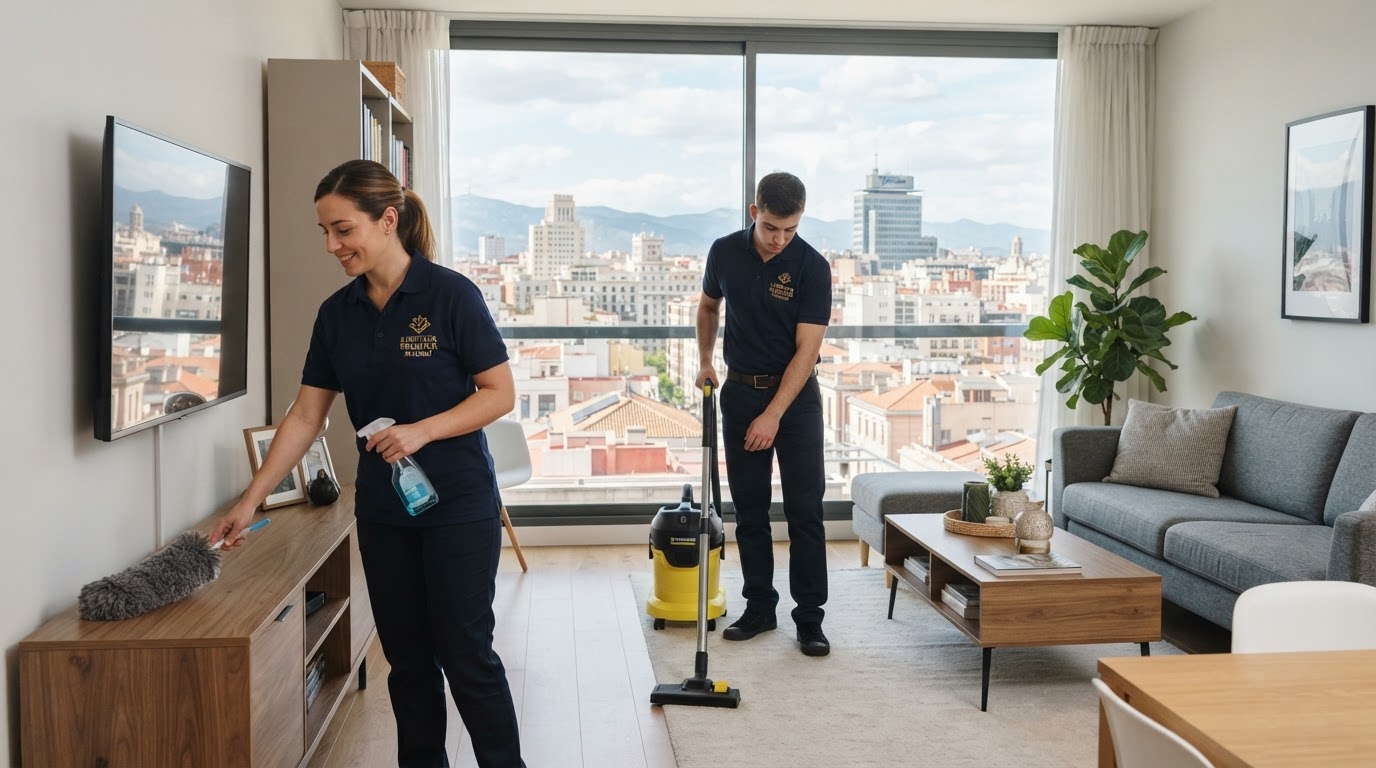 Limpieza de pisos en Madrid: equipo propio de una empresa vs. autónomo
