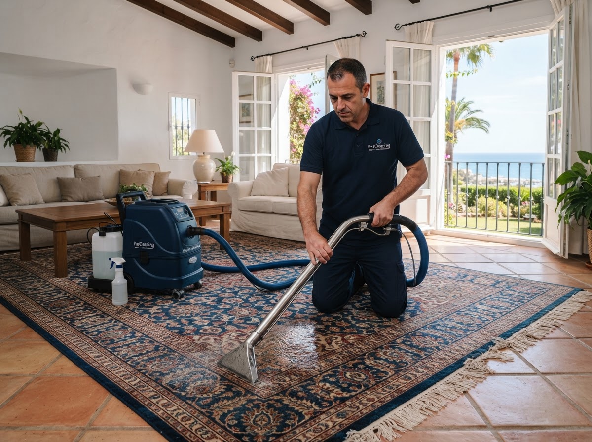 Limpieza de alfombras y moquetas en Marbella: lana y seda