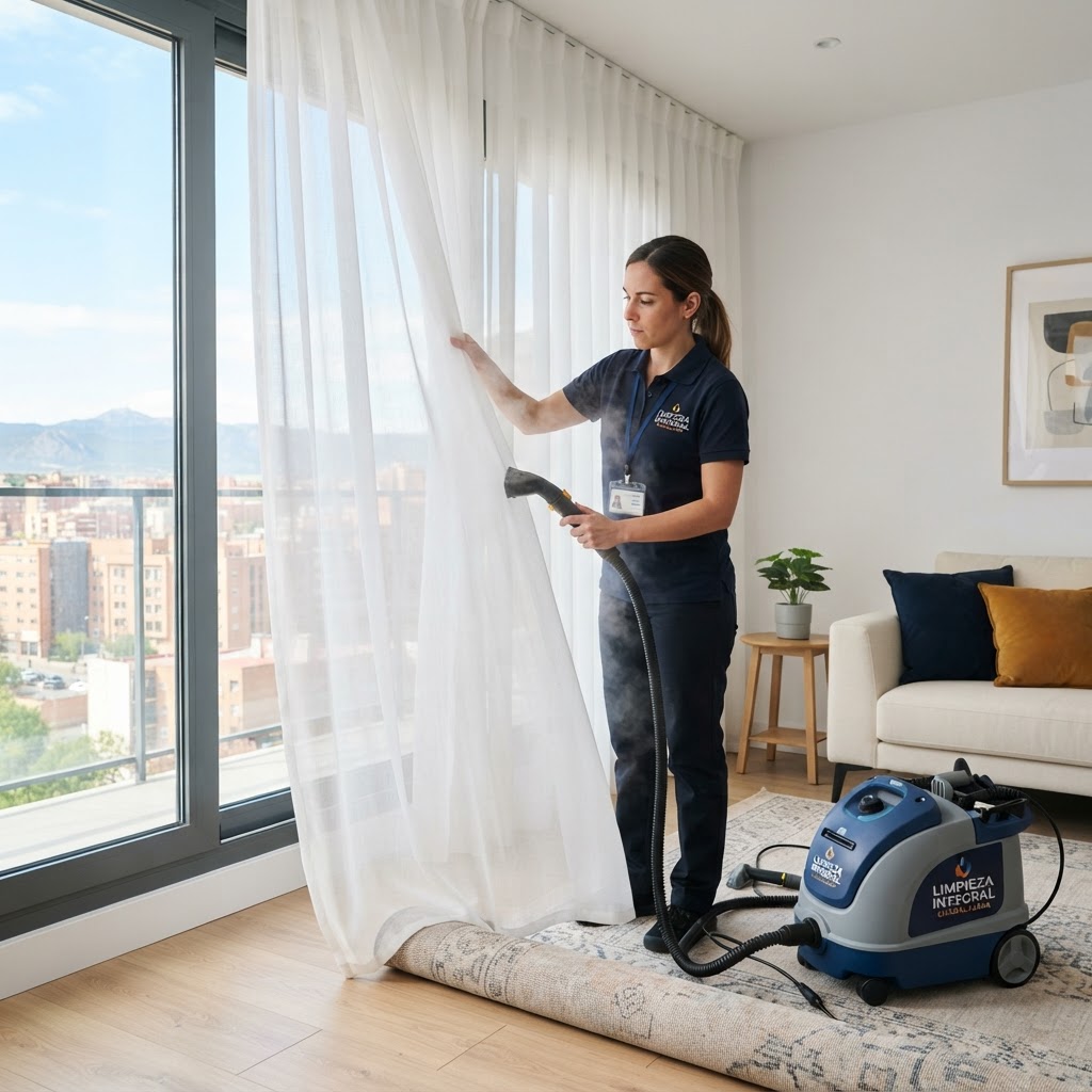 Limpieza de cortinas en Guadalajara: a domicilio sin descolgar
