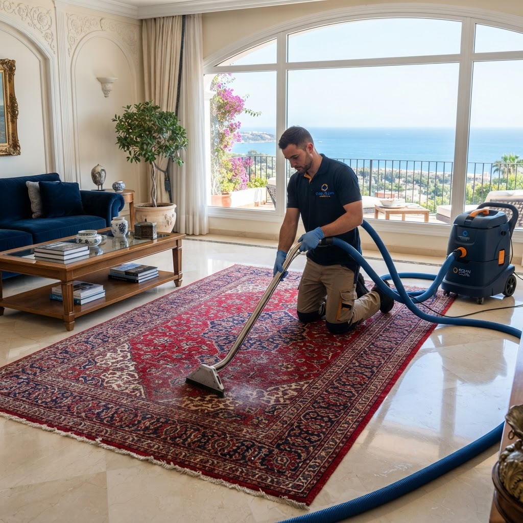 Carpet cleaning in Marbella: salt damage and villa care