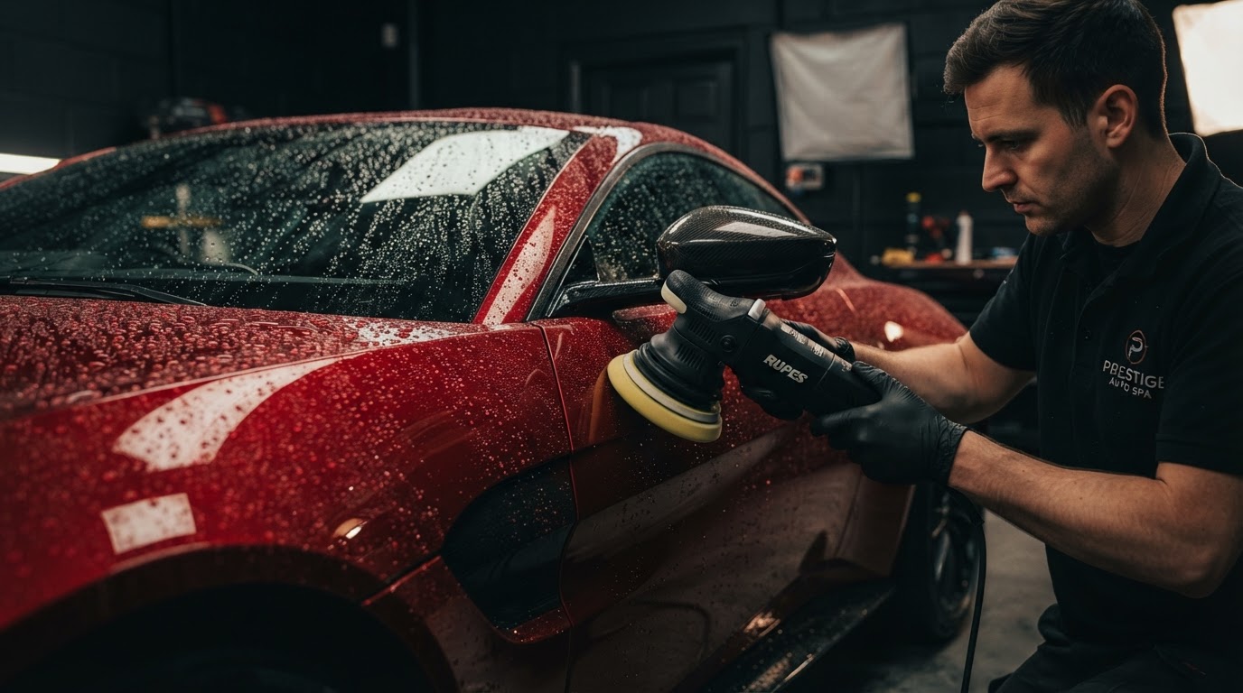 Ceramic coating and paint correction applied to a vehicle in Abilene, TX