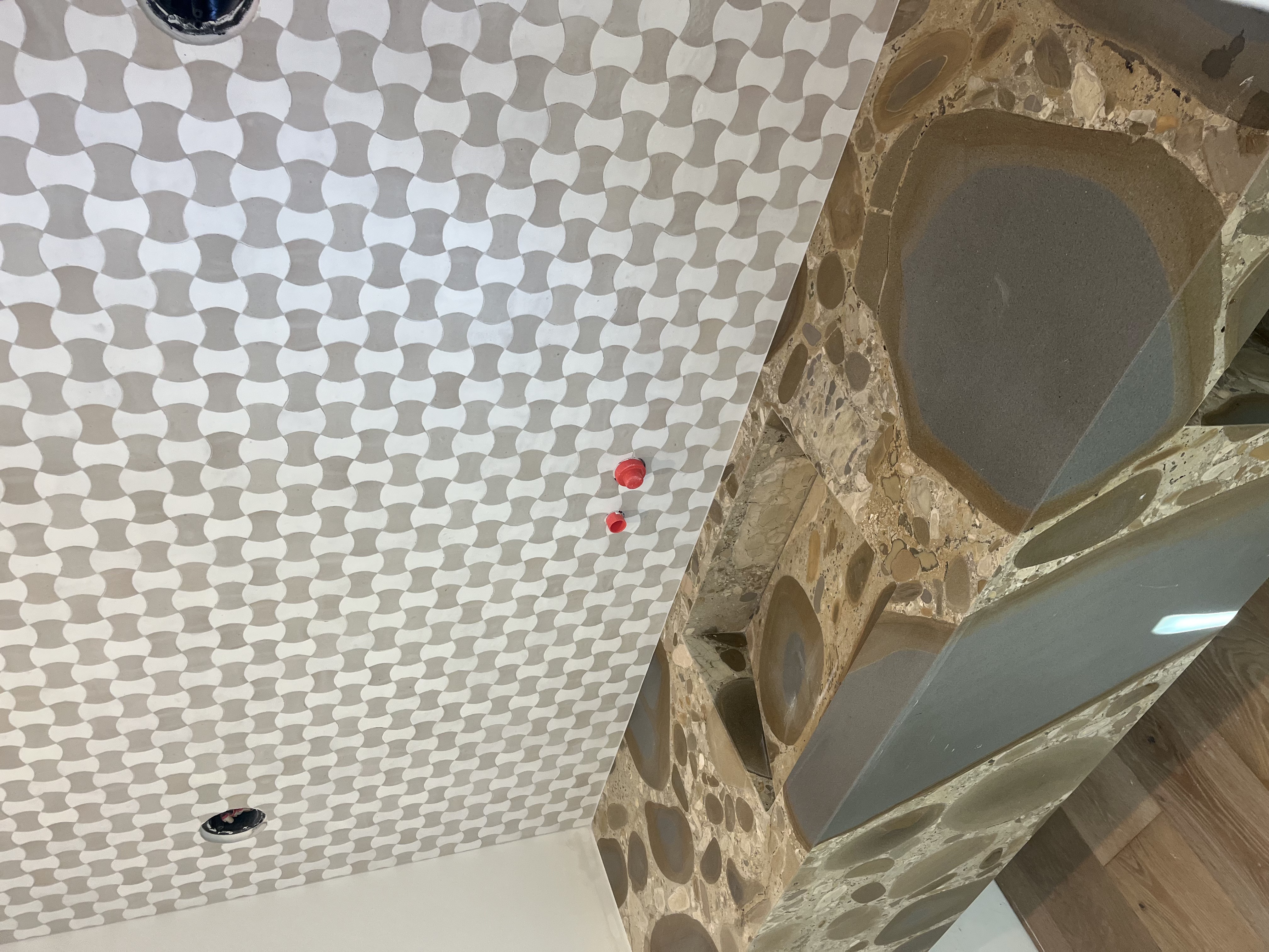 Geometric Pattern & Natural Stone completed by Davenport Tile