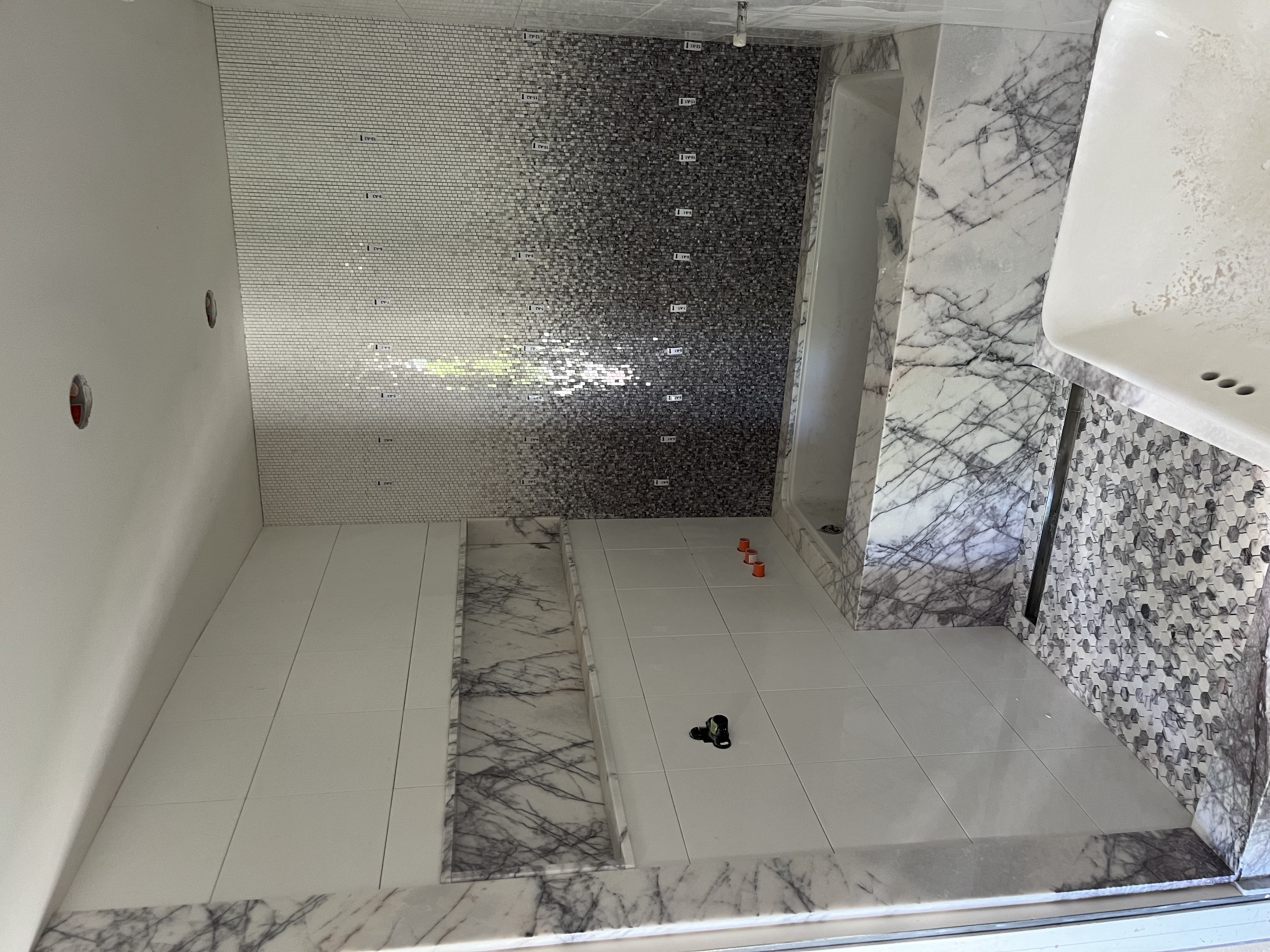 Natural Stone & Marble Bathroom completed by Davenport Tile