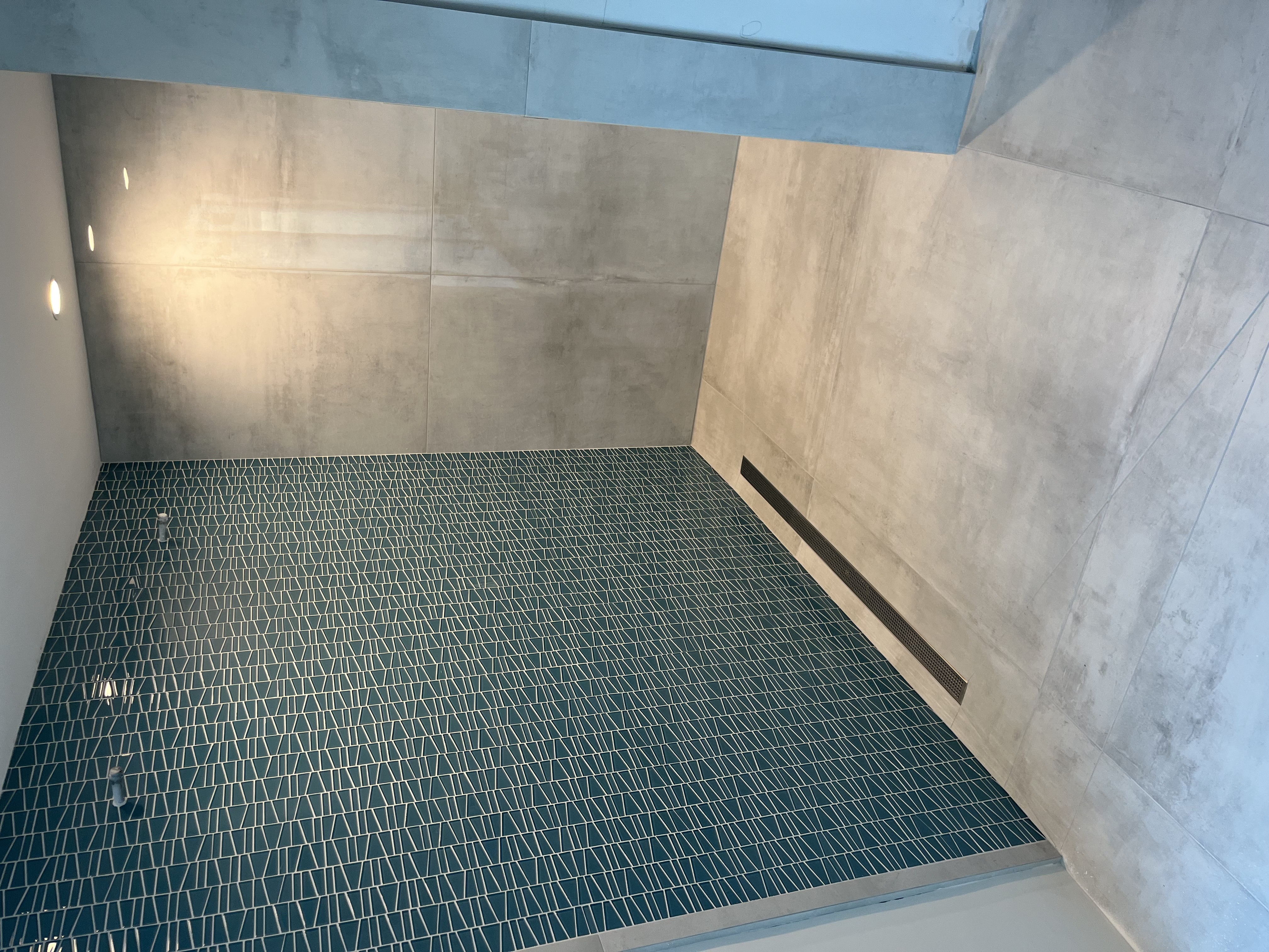 Custom Walk-In Shower completed by Davenport Tile