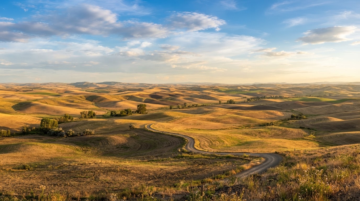 Beautiful American rural open land