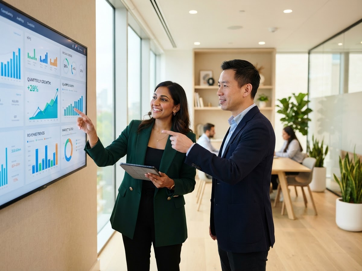 Equipo de Growth Partner analizando métricas de crecimiento