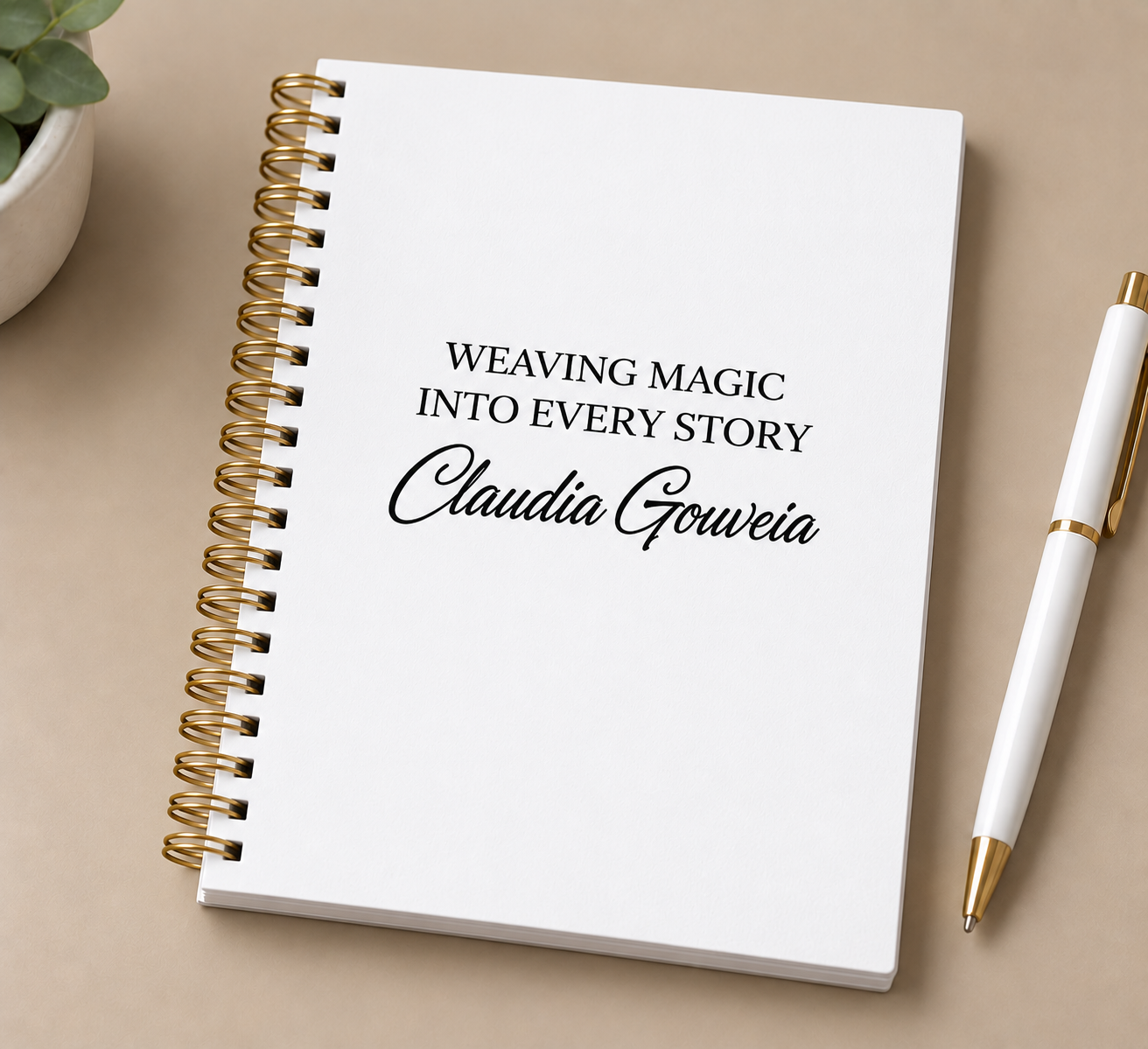 Signature Spiral Journal & Pen Set — Claudia Gouveia signature merchandise