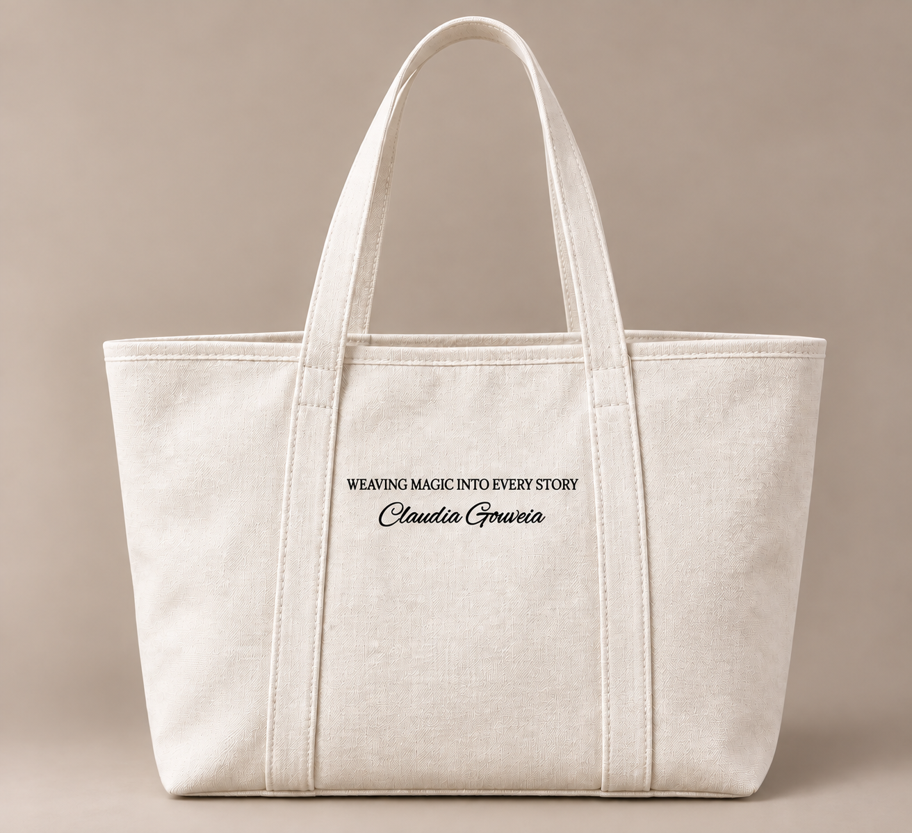 Signature Canvas Book Tote — Claudia Gouveia signature merchandise