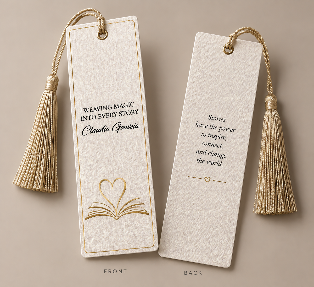 Golden Tassel Bookmark Set — Claudia Gouveia signature merchandise