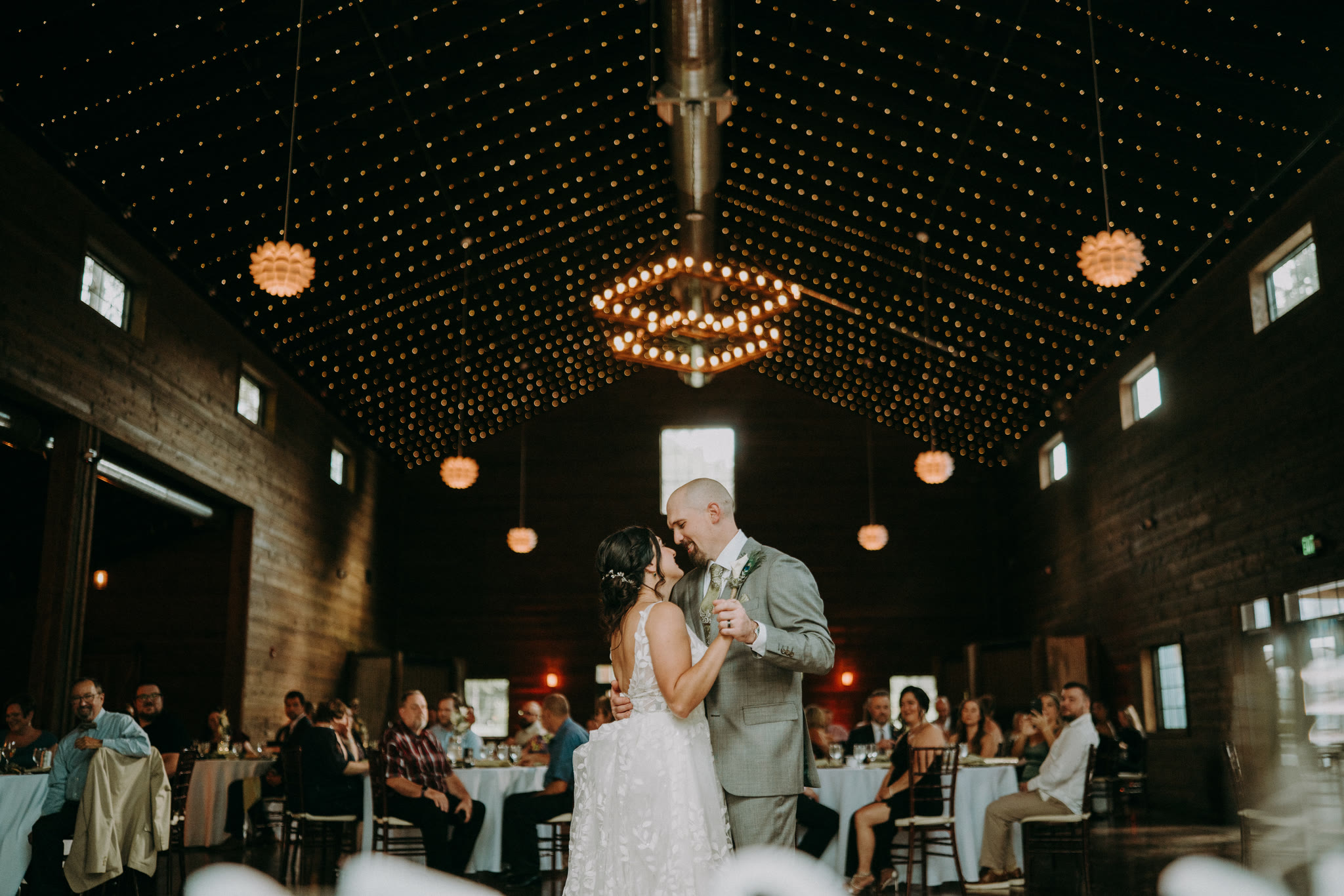 Wedding day portrait of the couple
