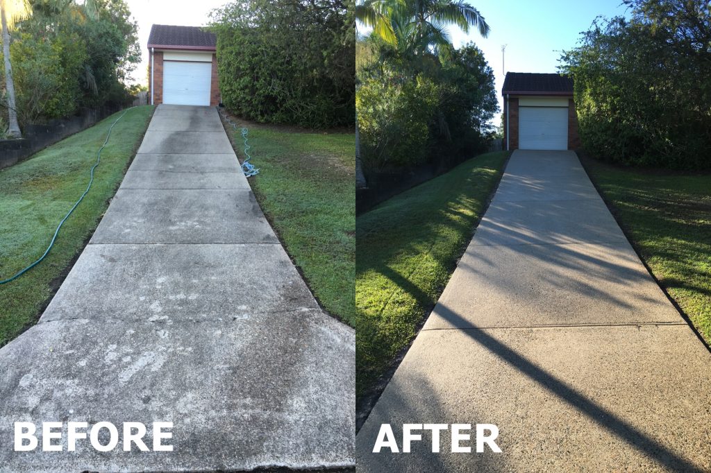 Southport Stenciled Concrete Driveway Clean