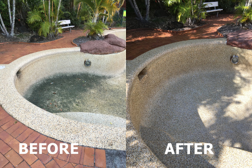 Pebblecrete Pool & Paved Surround