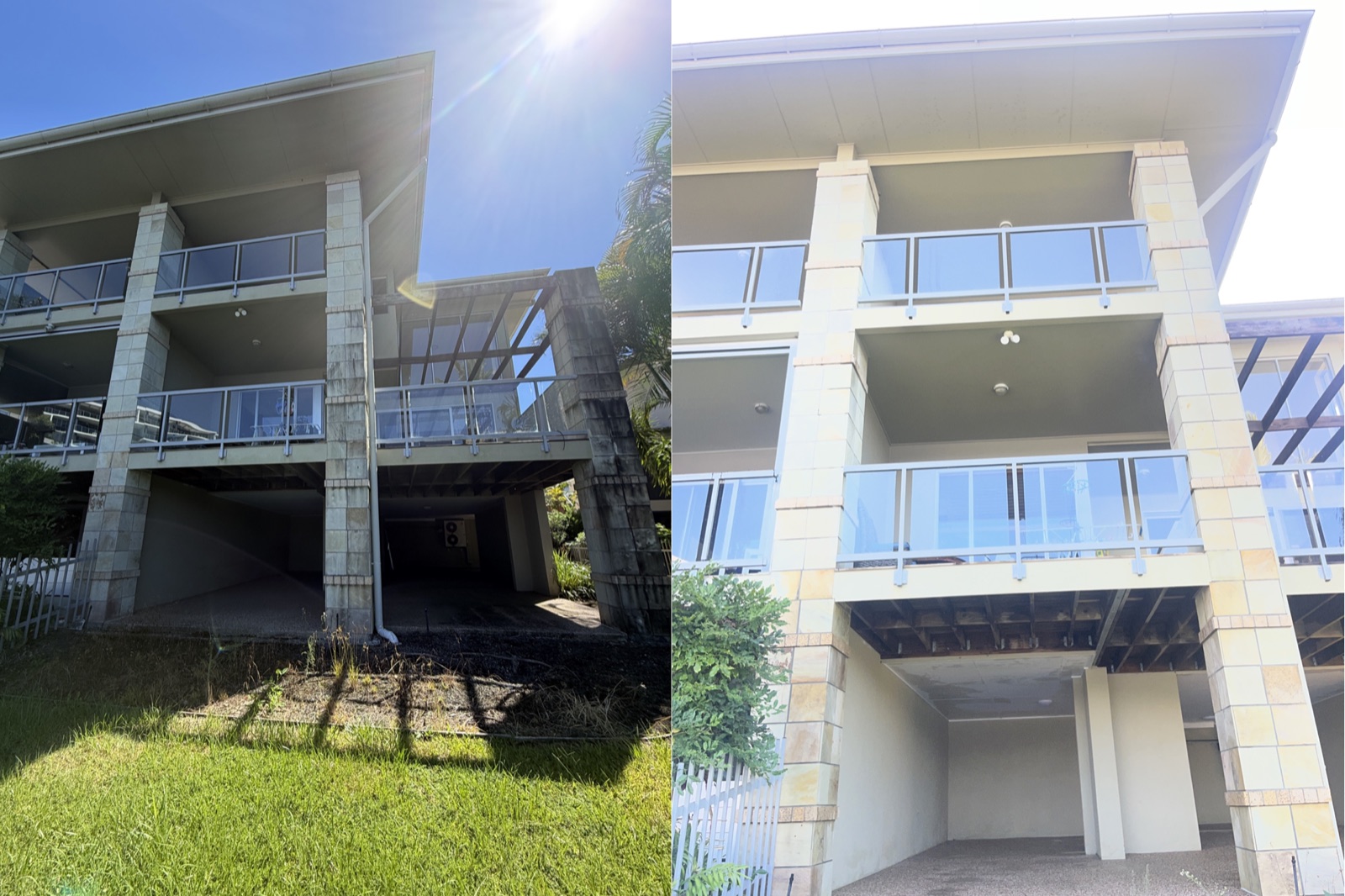 Three-story residence soft wash transformation